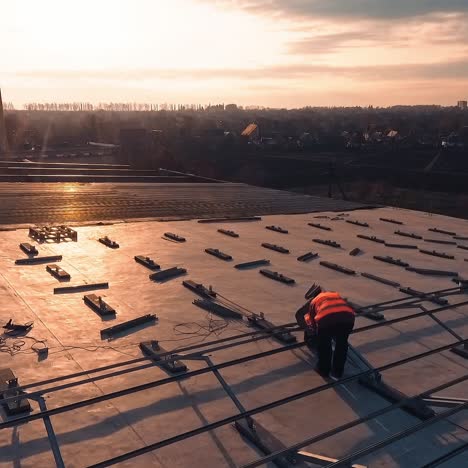electrician installing solar panel