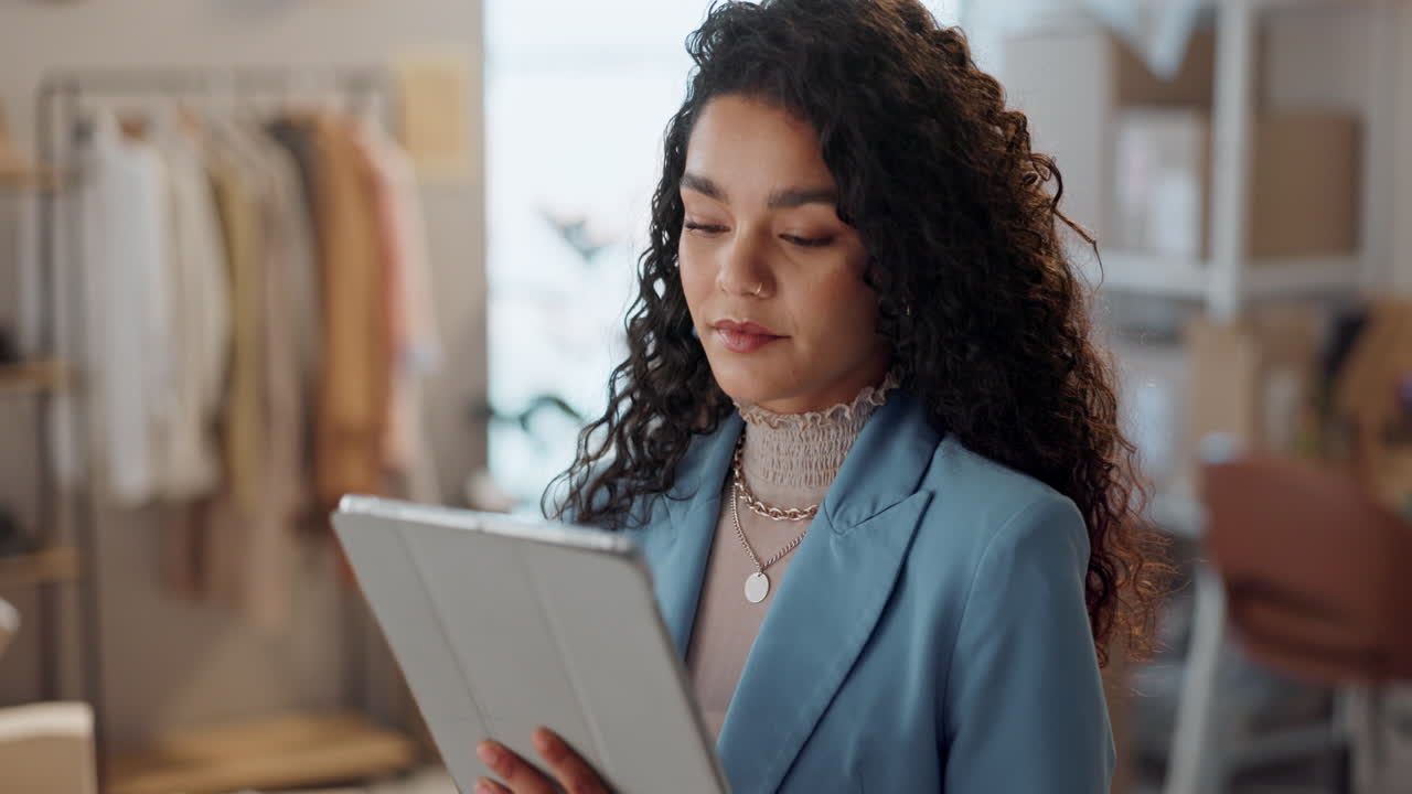 Happy woman, fashion designer