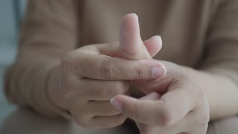 close up of a woman's hand