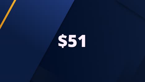 minimal style price animation featuring $51. perfect for digital marketing, online shopping clips, or promotional campaigns
