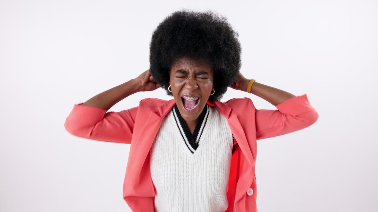 Excited woman celebrating success