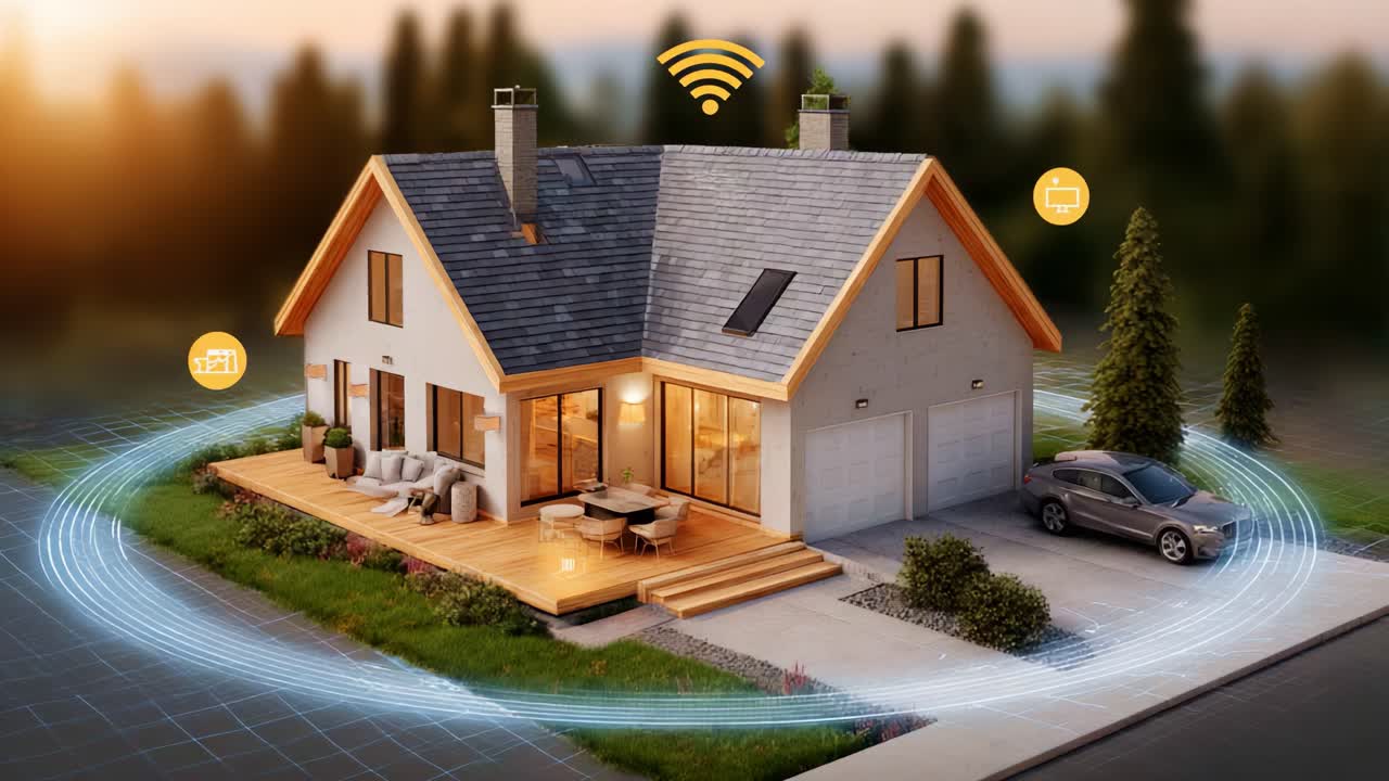 Explore the Future of Smart Homes: A Modern Residence Connected with ...
