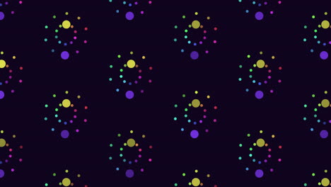 vibrant raindrop pattern on a black background