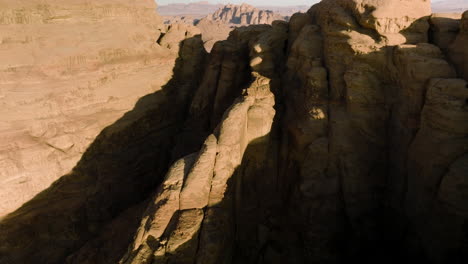 scenic view of rock formations at jordanian desert in wadi rum