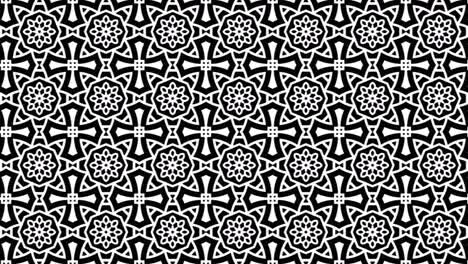 abstract, background animation, scrolling right, black and white crosses
