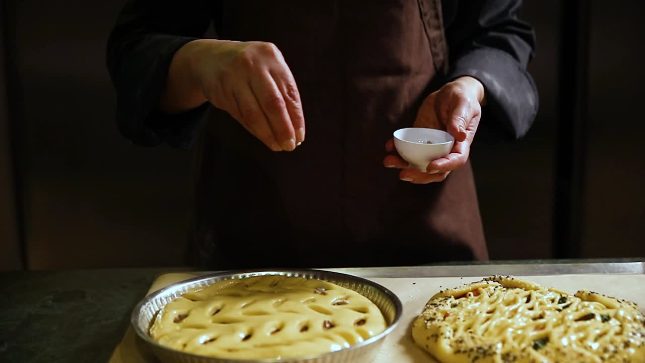 preparación de pan o pasteles hechos en casa