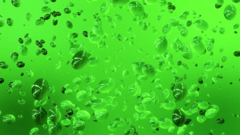 abstract green bubbles