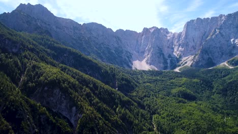 lake lago di fusine superiore italy alps. aerial fpv drone flights.