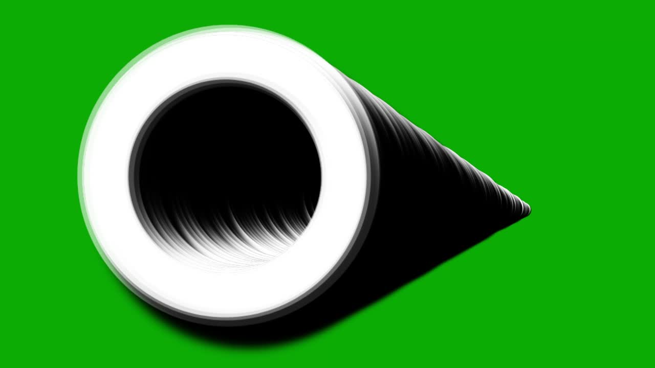 Scary magic tunnel motion graphics with green screen background