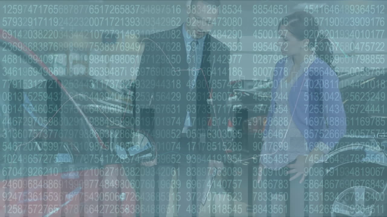 이 애니메이션은 커플이 코로나19 중 자동차를 타고 통계를 논의하는 것을 보여준다.