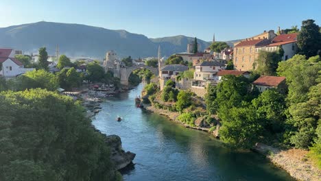 mostar old town city bridge bosnia and herzegovina balkan balkans country stari most
