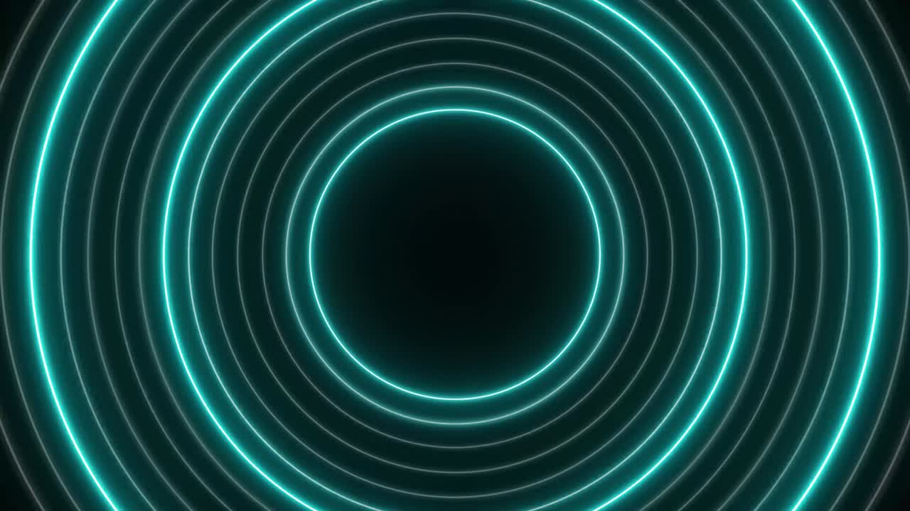 espectáculo de láser de neón de luz abstracta en fondo negro. animación en bucle. video 4k