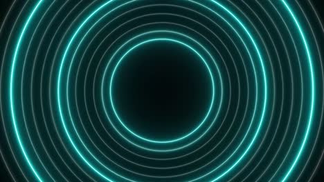 espectáculo de láser de neón de luz abstracta en fondo negro. animación en bucle. video 4k