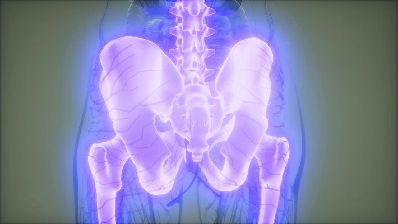 cuerpo humano transparente con huesos visibles