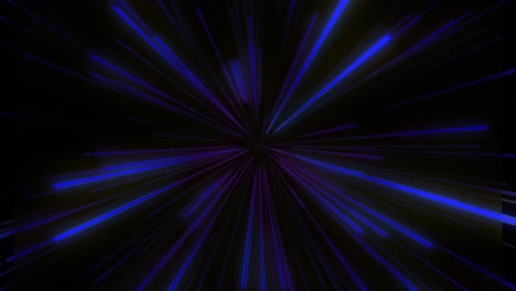 abstract retro of warp or hyperspace motion in colorful star. infinited looped 3d animation of glowing lines 4k uhd 3840x2160