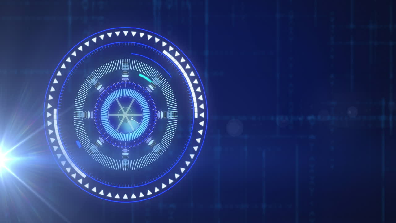 animación del escaneo del alcance y el procesamiento de datos a través de la red digital