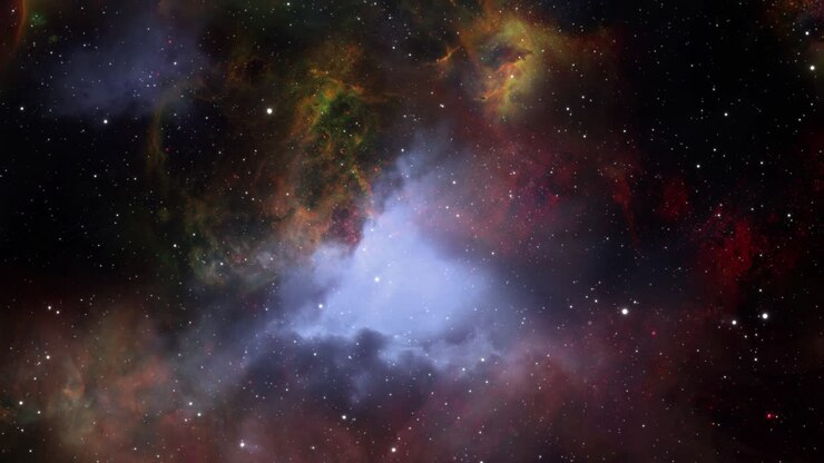 4k Deep space nebula in the universe