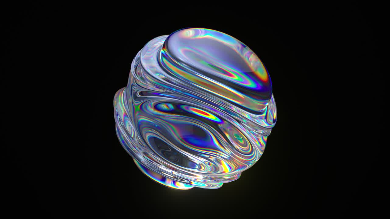 추상적인 iridescent 3d 모양