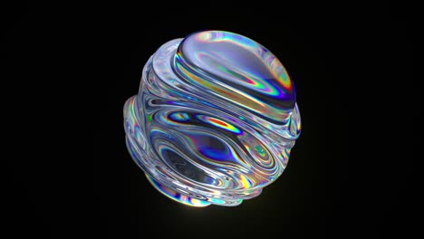 formas 3d abstractas y iridescentes