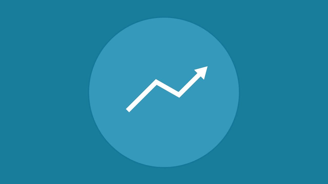 Animation of statistics over blue background