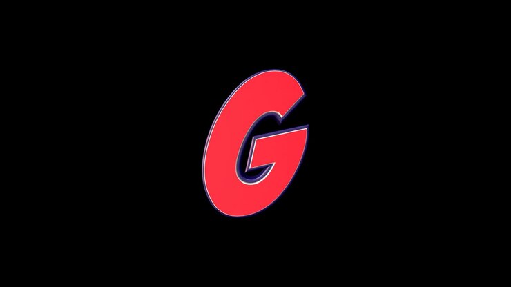 Lettera G dell'alfabeto in stile fumetto, con Alpha Matte, Loop.