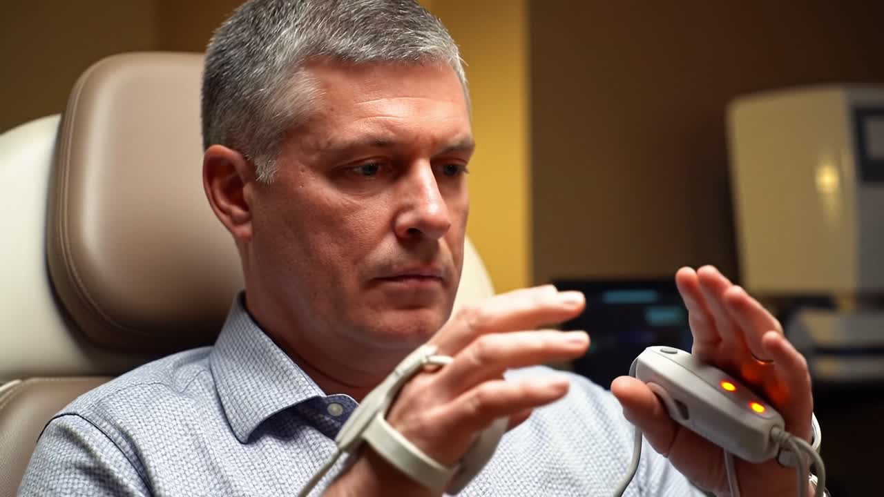 Medical Professional Using Diagnostic Equipment