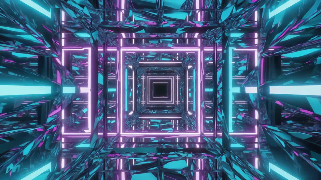 Neon Tunnel Abstract