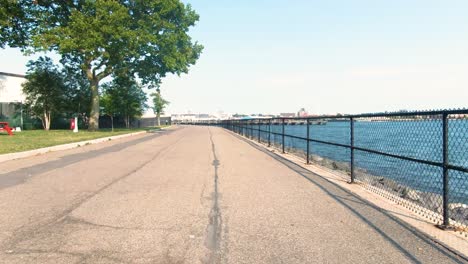 city waterfront path