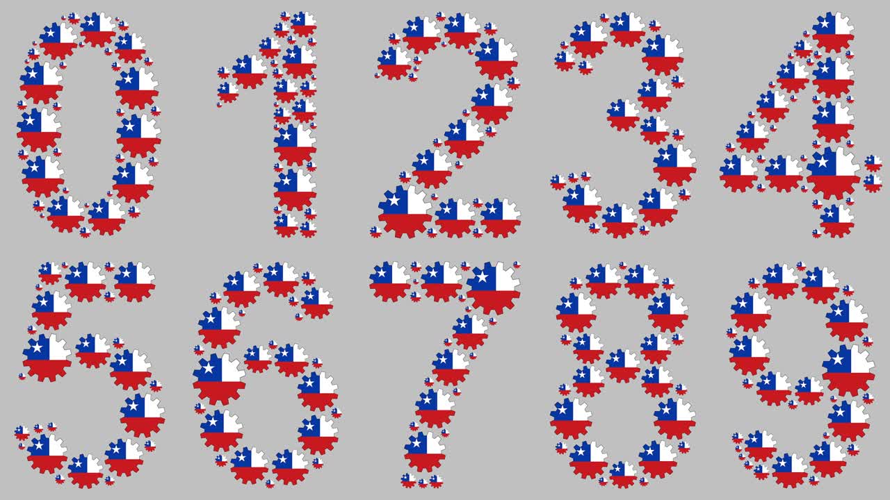 칠레 숫자 세트