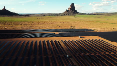 drone aerial footage of arizona's solar farm