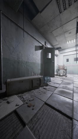 abandoned hospital corridor