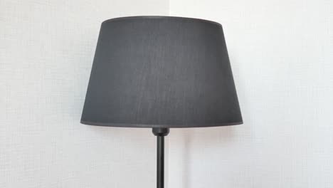 black floor lamp in a corner