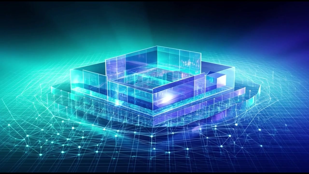 Abstract Digital Architecture Representing Data Connectivity and Technology