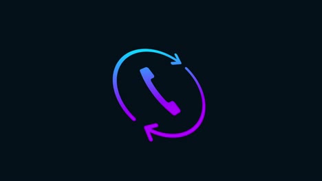 teléfono y actualizar la animación del icono. color del gradiente