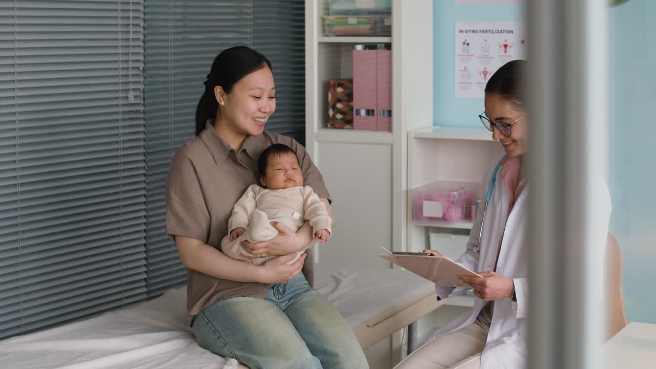 Mother and Baby at Pediatrician's Office