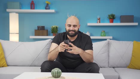 man getting breakup texting gets upset.