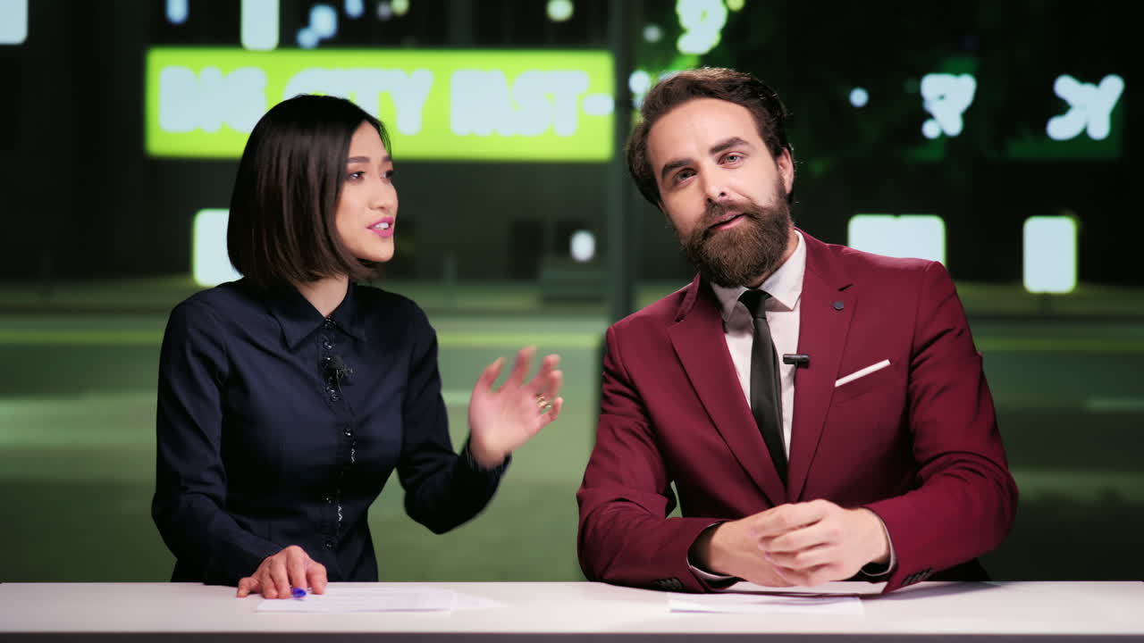 Presenters team discuss latest news