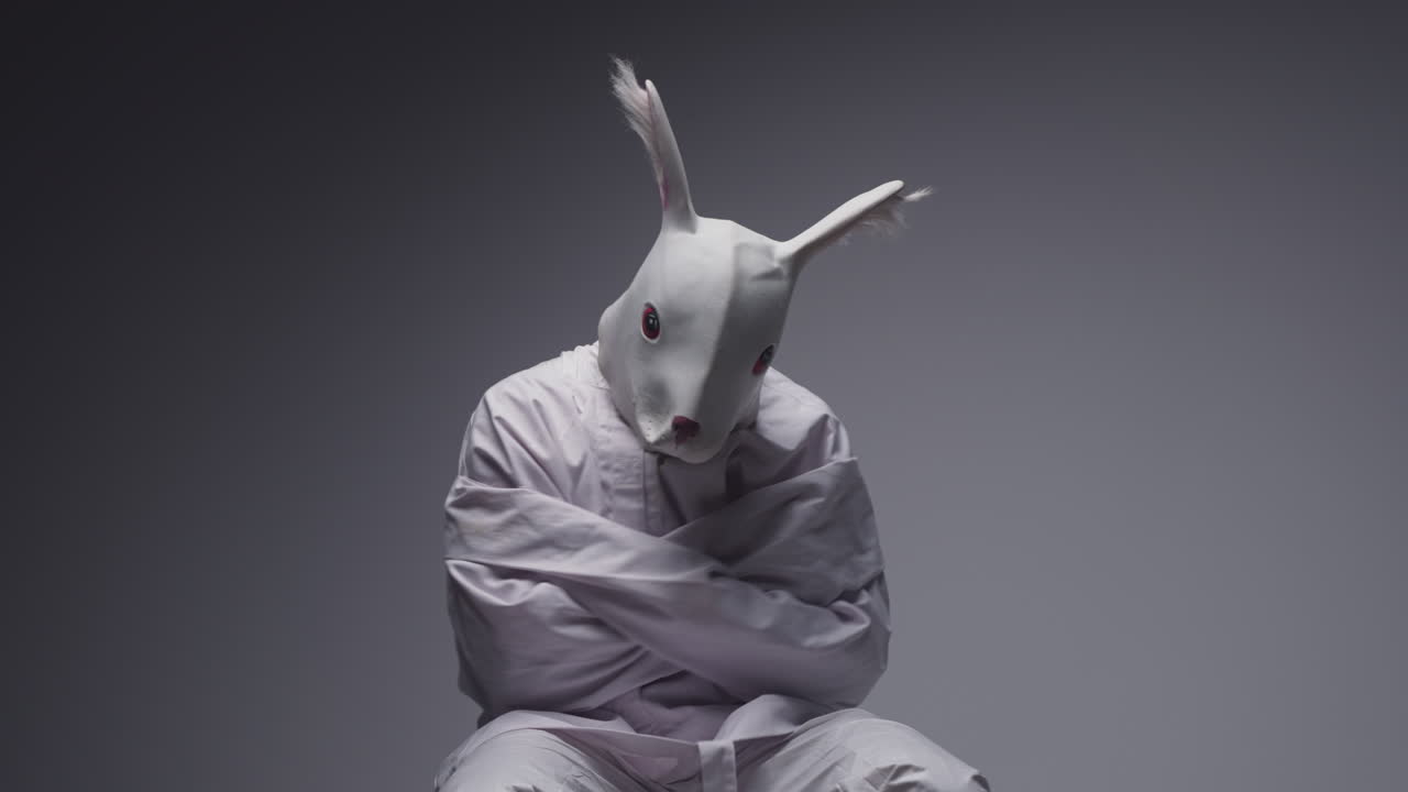 Man in a Rabbit Mask and Straightjacket