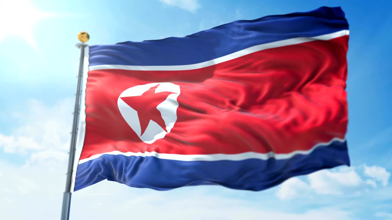 북한 발의 3d 렌더링 영상: 아름다운 섬유 천 줄이 흔들리는 모습