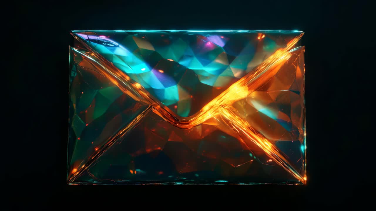Abstract Geometric Shapes with Iridescent Colors