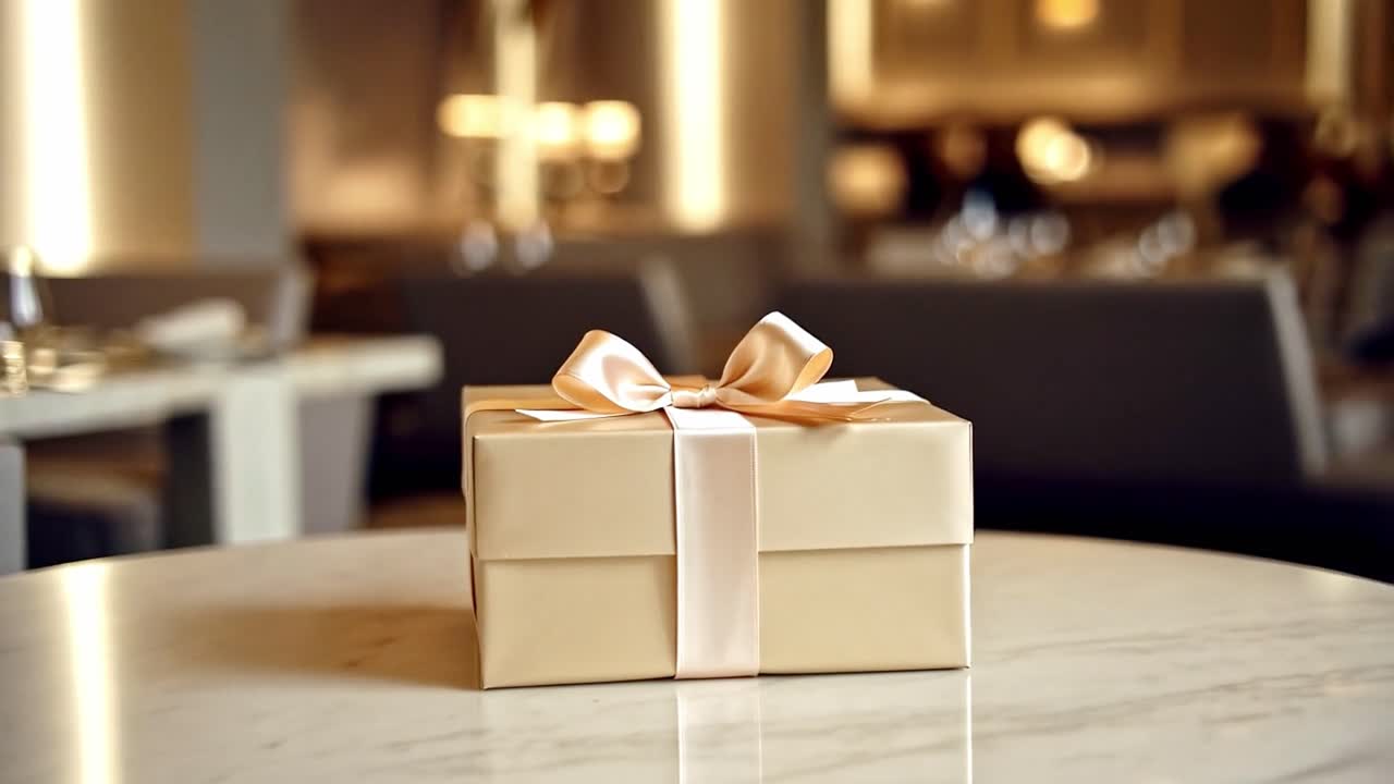 Gift on a table