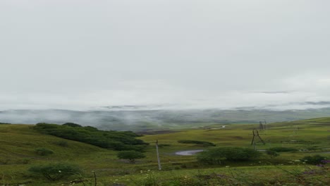 misty mountain valley landscape