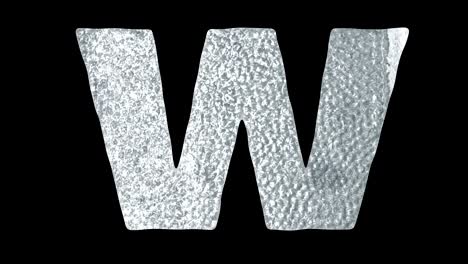 letter w - animated ice water letters concept