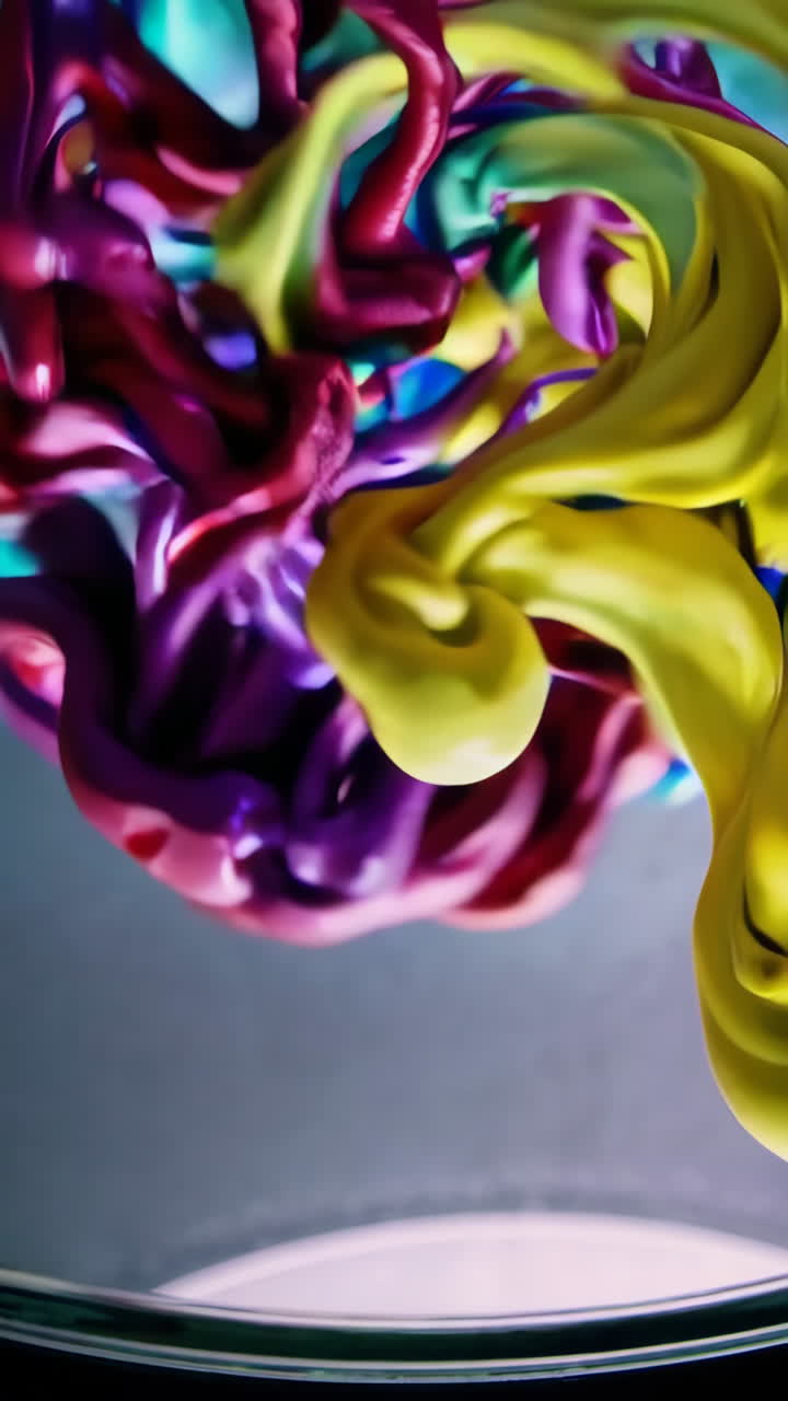 Dynamic Abstract Swirling Paint Art