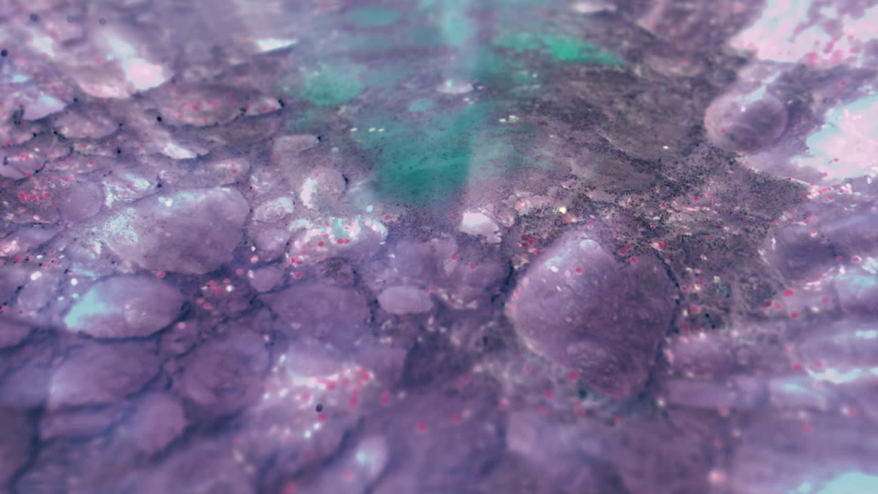 Abstract Purple and Pink Resin with Glitter