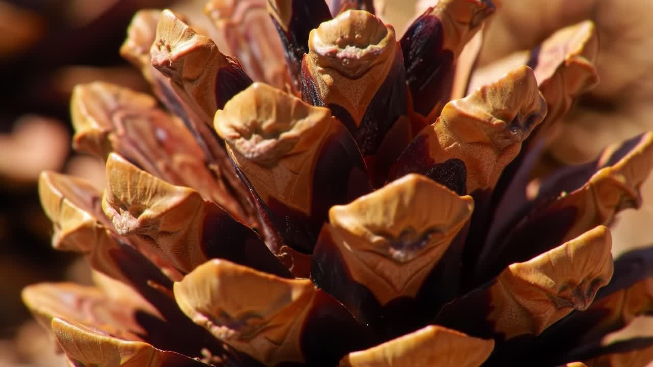 A Close-Up Exploration of a Beautifully Textured Pine Cone with Intricate Scales Showcasing Nature's Artistry and Unique Color Variations Under Bright Lighting