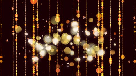 Animation of falling stars over light spots