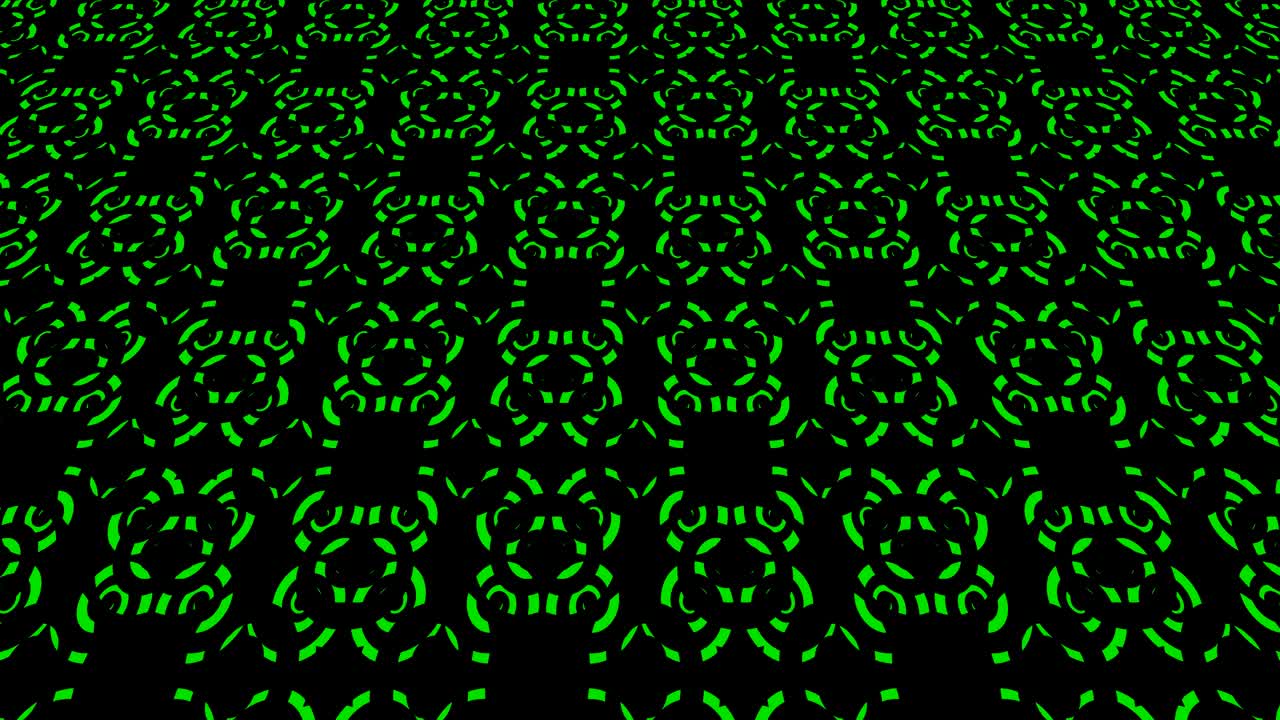 위로 기울어지고 움직이는 기하학적 형상을 가진 그래픽 비디오 패턴.