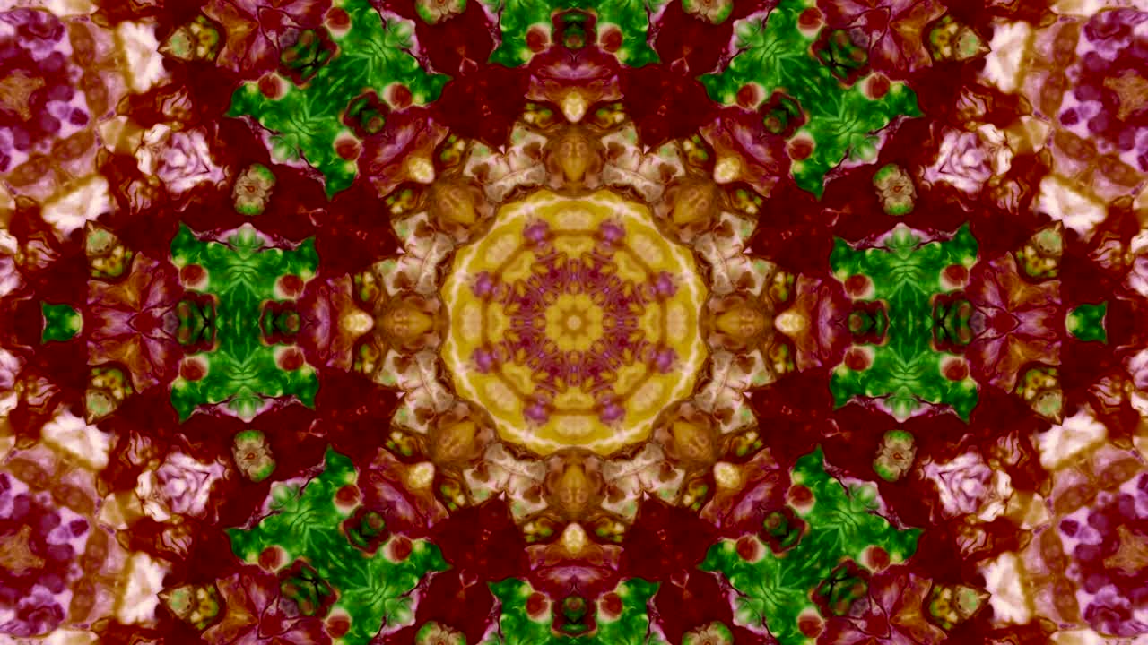 Kaleidoscope Movement: Geometric Circle and Star Shapes