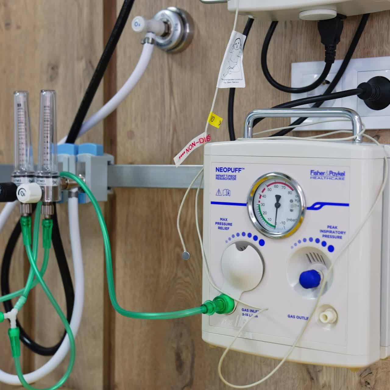 Advanced technological equipment for babies after birth. Special devices in the maternity care ward of modern hospital